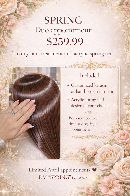 Spring Duo: Luxury hair treatment and Acrylic nail set