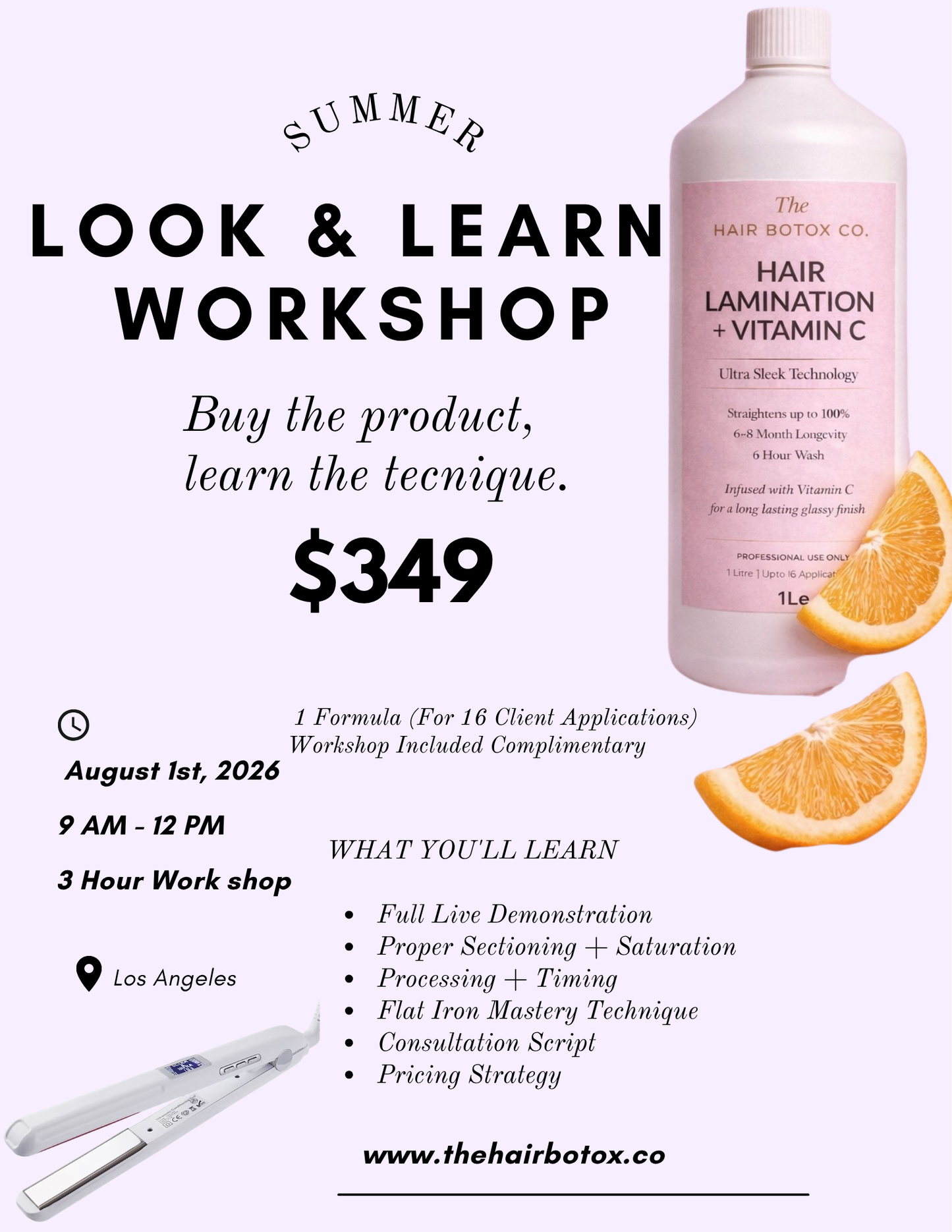 Look and Learn Hair Lamination Workshop 08/01/2025