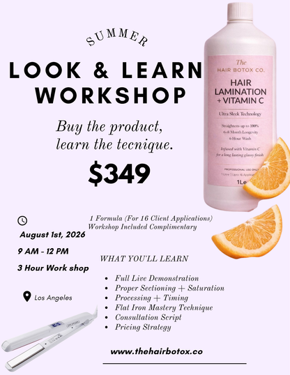 Look and Learn Hair Lamination Workshop 08/01/2025