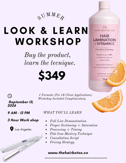 Look and Learn Hair Lamination Workshop 09/13/2026