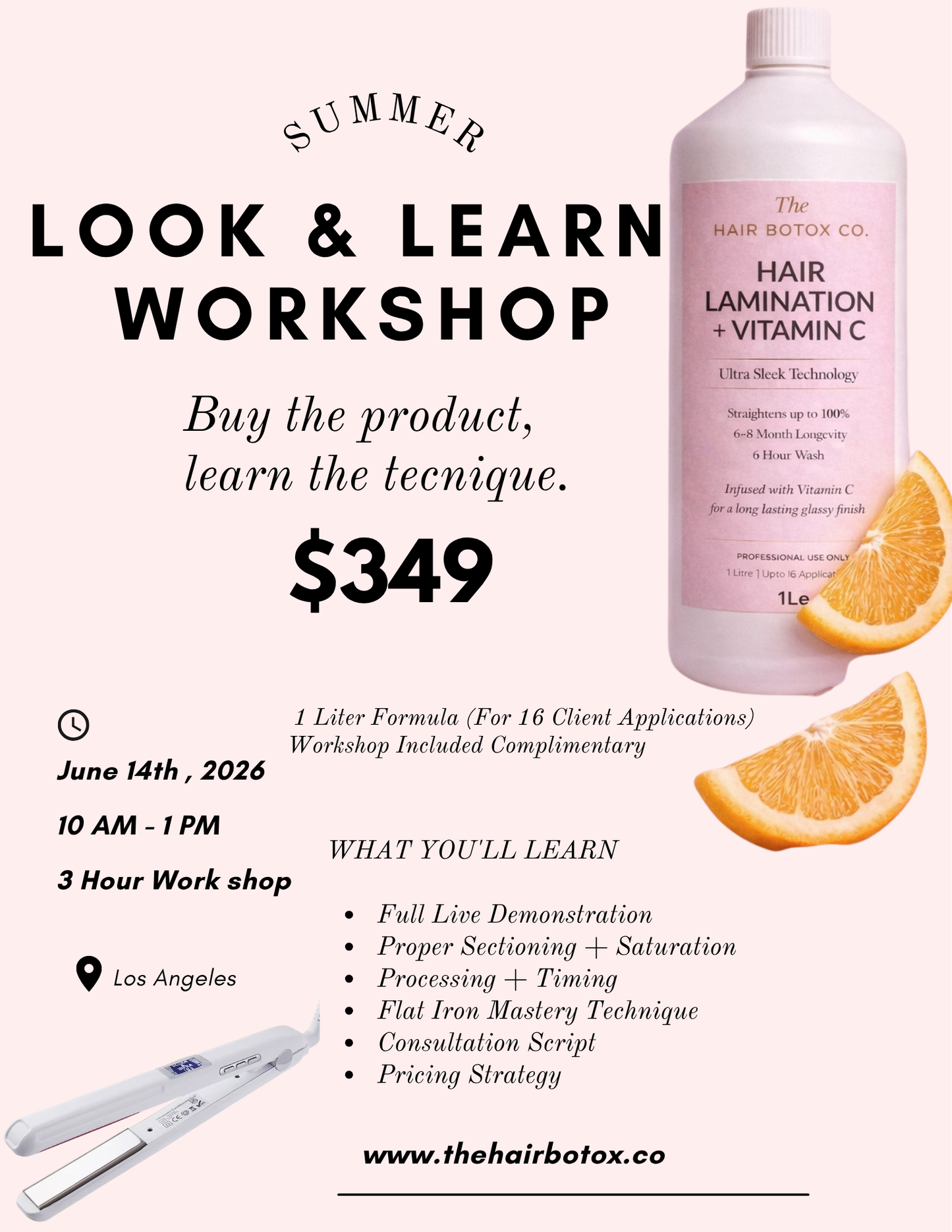 Look and Learn Hair Lamination Course and Product